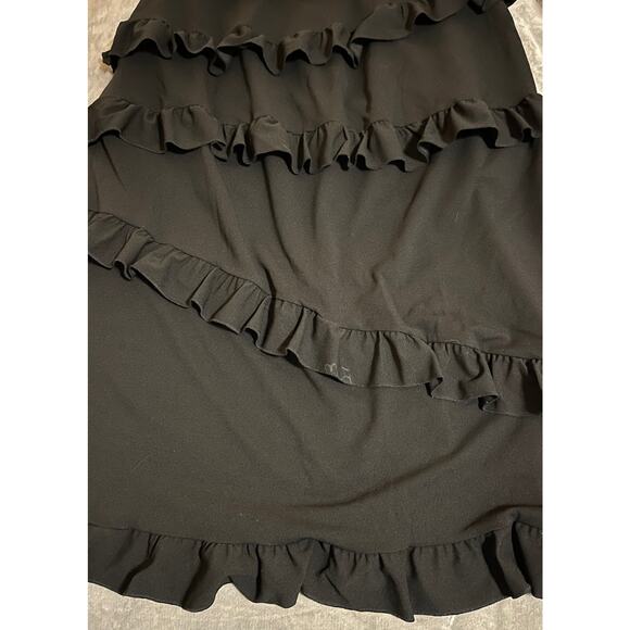 Show Me Your MuMu Black Ruffle Midi Dress - Picture 9 of 12